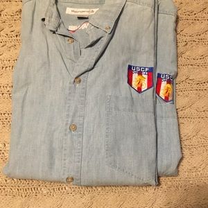 👔USCF Official| Large Men’s Shirt| Denim ButtonUp